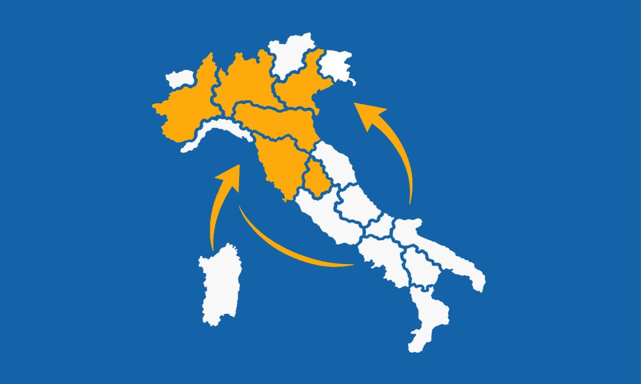 Servizi <span>diretti giornalieri</span> da/per Toscana, Emilia, Veneto, Lombardia, Piemonte e Umbria